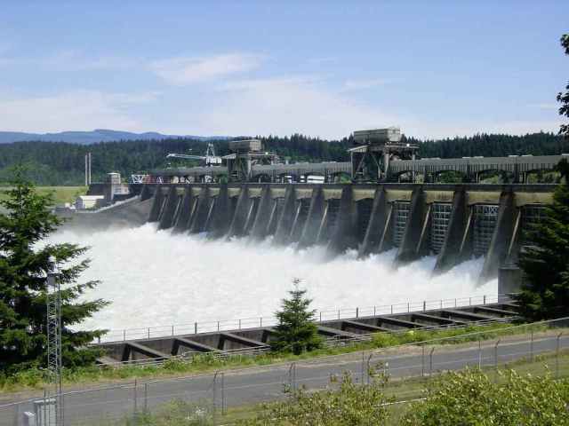 Development bank hydro-electric dam