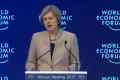 Theresa May addresses the World Economic Forum at Davos, Switzerland January 19, 2017
