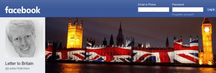 Letter to Britain Facebook page