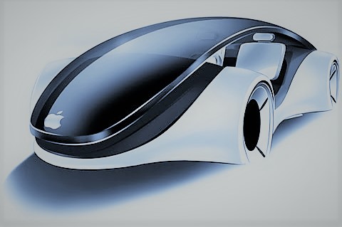 apple icar concept car in london, uk