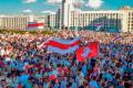 Protesters march against President Alexander Lukashenko in Belarus